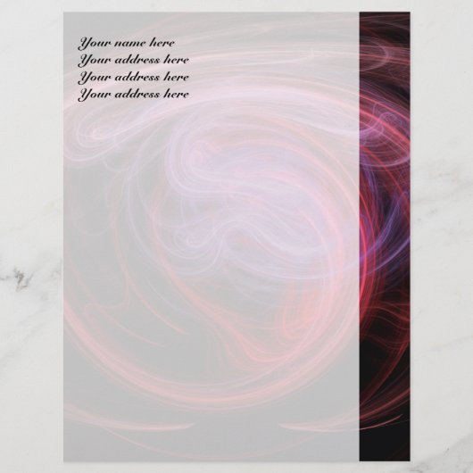 Abstrakt Art Red Wave Briefbogen (Vorderseite)