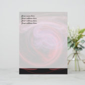 Abstrakt Art Red Wave Briefkopf (Stehend Vorderseite)