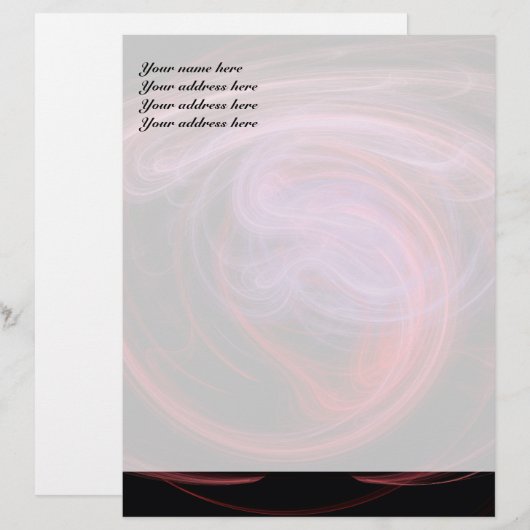 Abstrakt Art Red Wave Briefkopf (Vorne/Hinten)