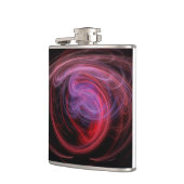 Abstrakt Art Red Wave Flachmann (Links)