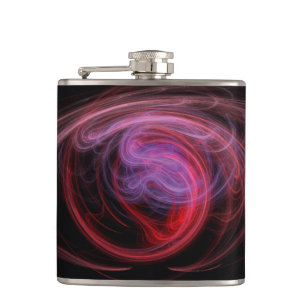 Abstrakt Art Red Wave Flachmann
