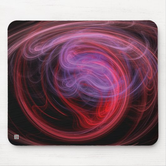 Abstrakt Art Red Wave Mousepad (Vorne)