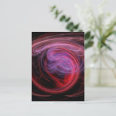 Abstrakt Art Red Wave Postkarte (Stehend Vorderseite)