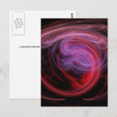 Abstrakt Art Red Wave Postkarte (Vorne/Hinten)