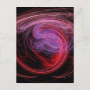 Abstrakt Art Red Wave Postkarte