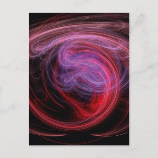 Abstrakt Art Red Wave Postkarte (Vorderseite)