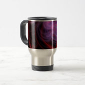 Abstrakt Art Red Wave Reisebecher (Vorderseite Links)