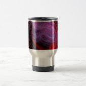 Abstrakt Art Red Wave Reisebecher (Mittel)