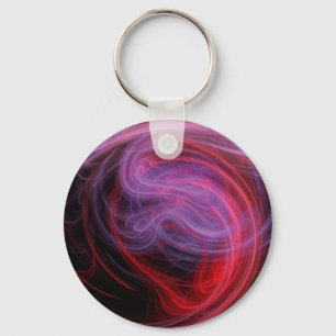 Abstrakt Art Red Wave Schlüsselanhänger