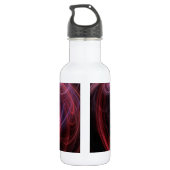 Abstrakt Art Red Wave Trinkflasche (Rückseite)