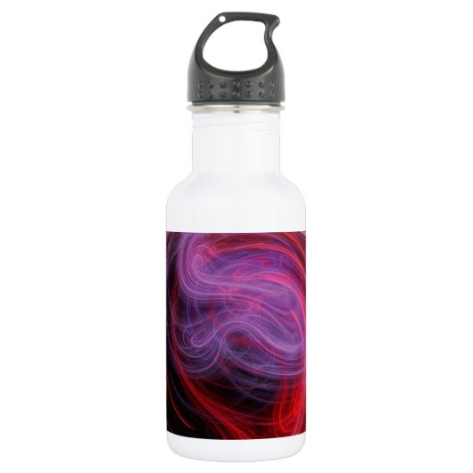 Abstrakt Art Red Wave Trinkflasche (Vorderseite)