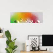 Abstrakt Art Red Yellow Blue Green Pink Lila Poster (Heimbüro)