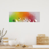 Abstrakt Art Red Yellow Blue Green Pink Lila Poster (Küche)