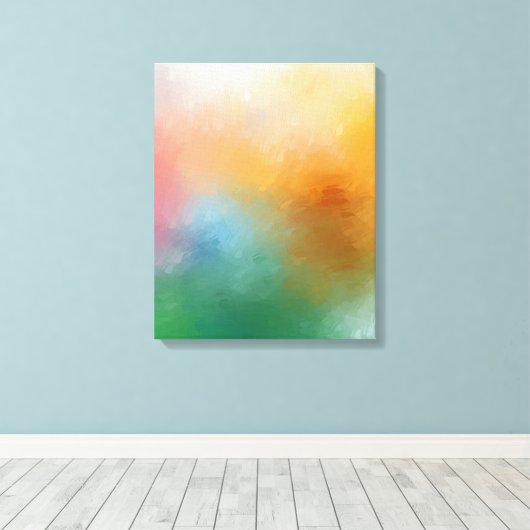 Abstrakt Art Red Yellow Blue Lila Green Pink Leinwanddruck (Insitu (Holzboden))