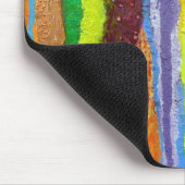 Abstrakt Art Regenbogenstreifen malen Tropfen Mousepad (Ecke)