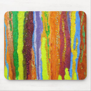 Abstrakt Art Regenbogenstreifen malen Tropfen Mousepad