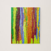 Abstrakt Art Regenbogenstreifen malen Tropfen Puzzle (Vertikal)