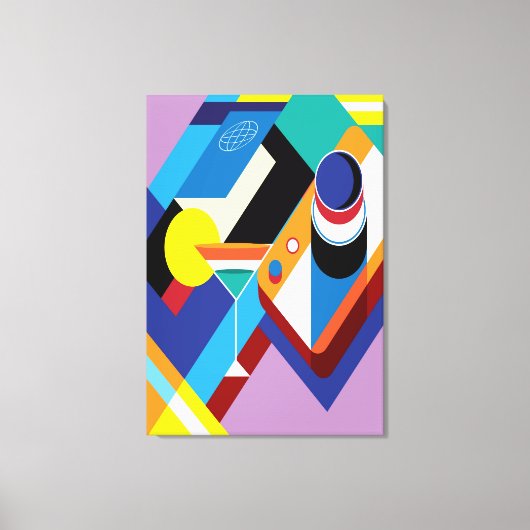 Abstrakt Art Retro Leinwanddruck (Vorderseite)