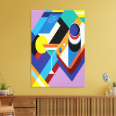 Abstrakt Art Retro Leinwanddruck (Insitu (Wohnzimmer))