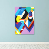 Abstrakt Art Retro Leinwanddruck (Insitu (Holzboden))