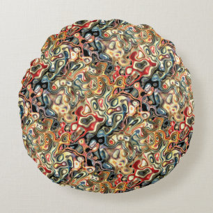Abstrakt Art Round Pillow Rundes Kissen