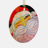 Abstrakt Art Santa Claus Keramik Ornament (Rechts)