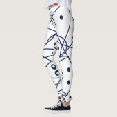 Abstrakt Art Schwarz-weiß Lines Circles Minimalism Leggings (Links)