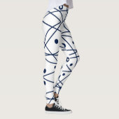 Abstrakt Art Schwarz-weiß Lines Circles Minimalism Leggings (Rechts)