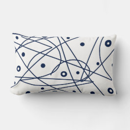 Abstrakt Art Schwarz-weiß Lines Circles Minimalism Lendenkissen