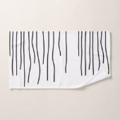 Abstrakt Art Schwarz-weiß Lines Minimalismus Badhandtuch Set (Handtuch)