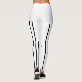Abstrakt Art Schwarz-weiß Lines Minimalismus Leggings (Rückseite)