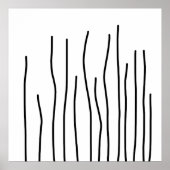 Abstrakt Art Schwarz-weiß Lines Minimalismus Poster (Vorne)