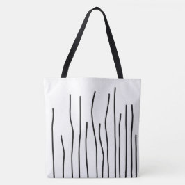Abstrakt Art Schwarz-weiß Lines Minimalismus Tasche