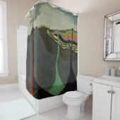 Abstrakt Art Sliced Earth Vulkan Duschvorhang (Beispiel)