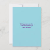 Abstrakt Art Snow Man Weihnachts-Weihnachtskarte Dankeskarte (Rückseite)