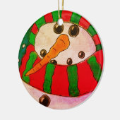 Abstrakt Art Snowman Keramik Ornament (Links)