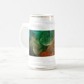 Abstrakt Art Space Bird Bierglas (Vorderseite Links)
