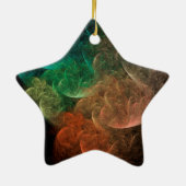 Abstrakt Art Space Bird Keramikornament (Hinten)
