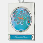 Abstrakt Art Spring Garden Banner-Ornament Silber (Links)