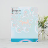 Abstrakt Art Spring Garden Briefbogen (Stehend Vorderseite)