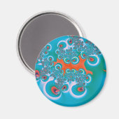 Abstrakt Art Spring Garden Magnet (Vorderseite/Rückseite)