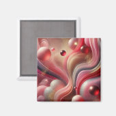 Abstrakt Art Square Magnet (Vorderseite/Rückseite)