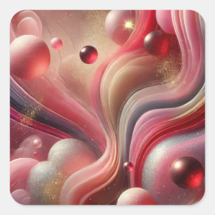 Abstrakt Art Square Sticker