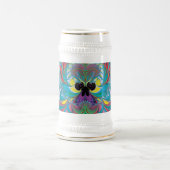 Abstrakt Art Summer Butterfly Bierglas (Mittel)