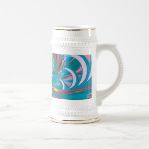 Abstrakt Art Summer Butterfly Bierglas