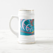 Abstrakt Art Summer Butterfly Bierglas (Links)