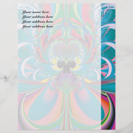 Abstrakt Art Summer Butterfly Briefbogen (Vorderseite)