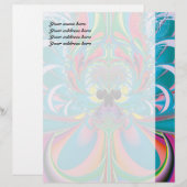 Abstrakt Art Summer Butterfly Briefbogen (Vorne/Hinten)