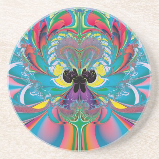 Abstrakt Art Summer Butterfly Getränkeuntersetzer (Vorne)