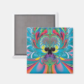 Abstrakt Art Summer Butterfly Magnet (Vorderseite/Rückseite)